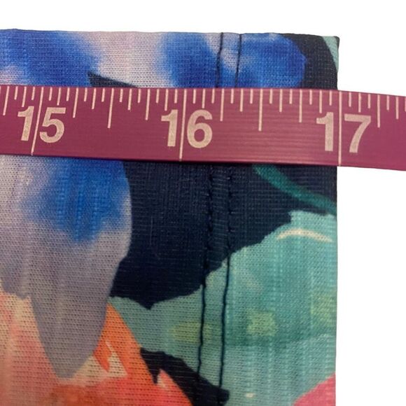 Alfred Dunner Boho Vibes Watercolor Floral Top 3/4 Sleeves Sz L petite - Picture 13 of 14